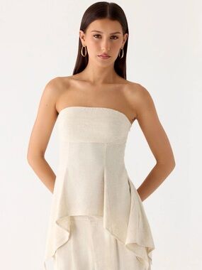 New Peppermayo oatmeal linen top